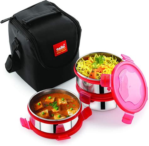 cello stainless steel lunch box leak proof|Maxfresh Steel Click Lunch Box .